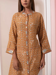 Mustard Vasansi Silk Short Kurta