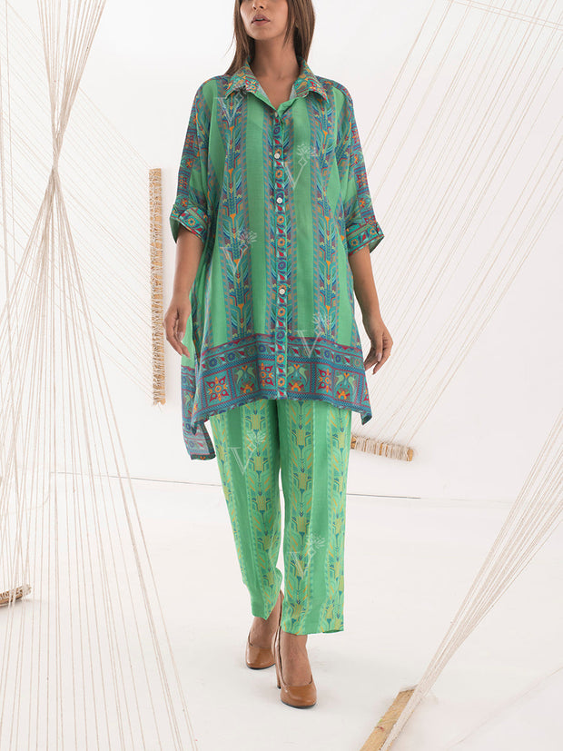 Sea Green Vasansi Silk Pant Set