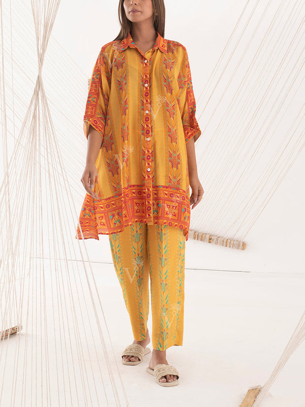 Mustard Yellow Vasansi Silk Co-ord Set