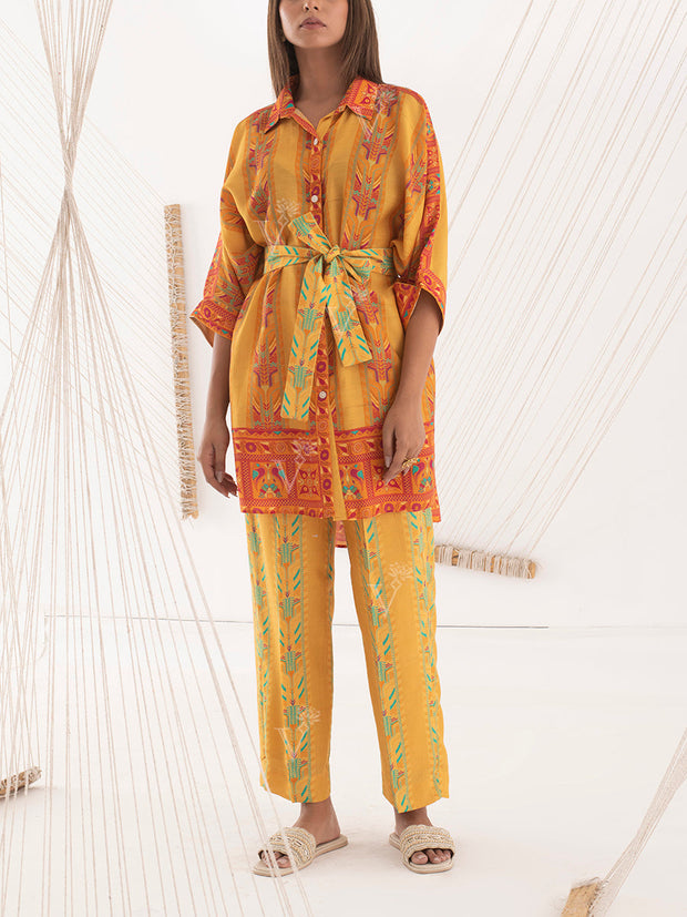 Mustard Yellow Vasansi Silk Co-ord Set