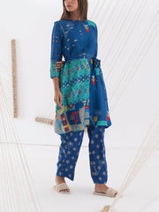 Blue Printed Vasansi Silk Coord Set