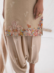 Flax Grey Organza Salwar Suit