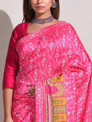 Pink Bemberg Highlighted Saree