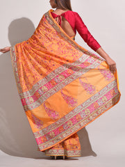 Mustard Bemberg Highlighted Saree