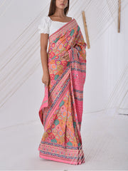 Pink Vasansi Silk Printed Saree