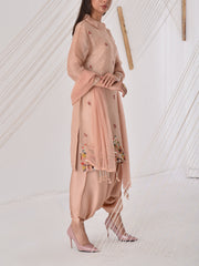 Powder Pink Organza Salwar Suit