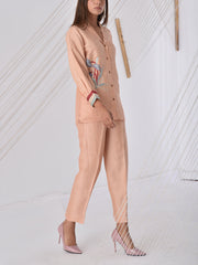 Dusky Pink Cotton Silk Co-ord set