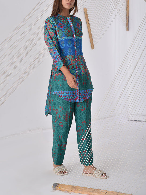 Green Vasansi Silk Co-ord Set