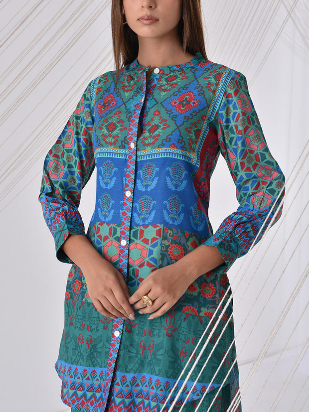 Green Vasansi Silk Co-ord Set