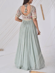 Laurel Green Georgette Gown