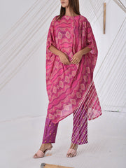 PInk Vasansi Silk Cape Set