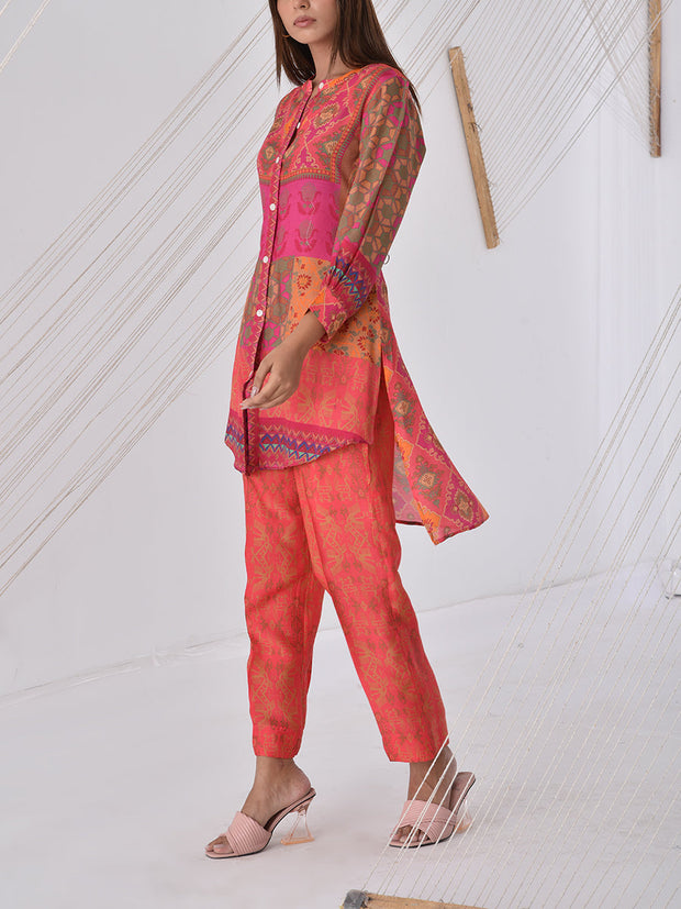 Orange Vasansi Silk Co-ord Set