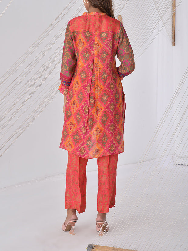 Orange Vasansi Silk Co-ord Set