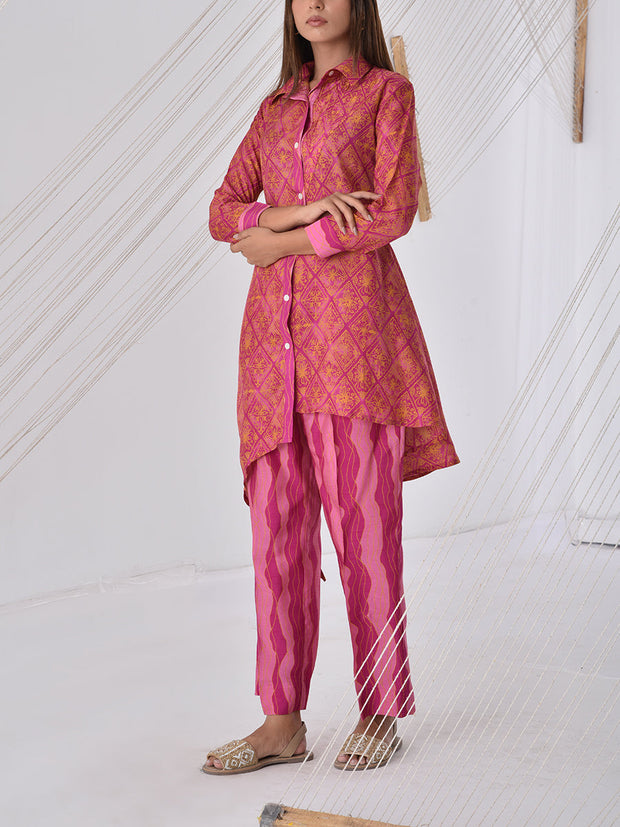 Onion Pink Vasansi Silk Co-ord Set