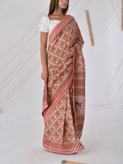 Light Pink Vasansi Silk Printed Saree