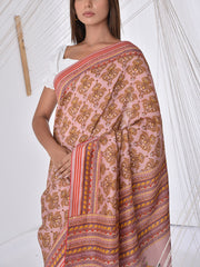 Light Pink Vasansi Silk Printed Saree