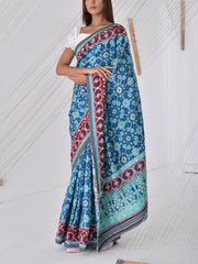 Blue Patola Printed Saree