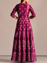 Anarkali, Anarkalis, Printed, Gown, Gowns, Long Dress, Floor Length, Silk