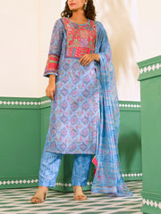 Baby Blue Vasansi Silk Suit Set