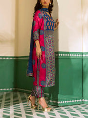 Blue and Red Vasansi Silk Suit Set