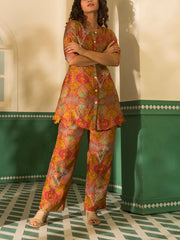 Multi Color Vasansi Silk Co-ord Set