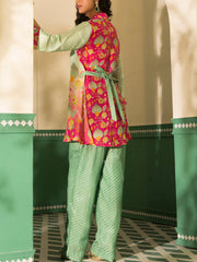 Pink and Green shaded Vasansi Silk Co-ord Set