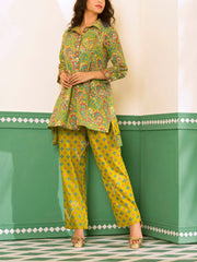 Green Printed Cotton Co-ord Set