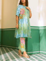 Green Vasansi Silk Printed Co-ord Set