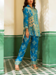 Sky Blue Vasansi Silk Co-ord Set