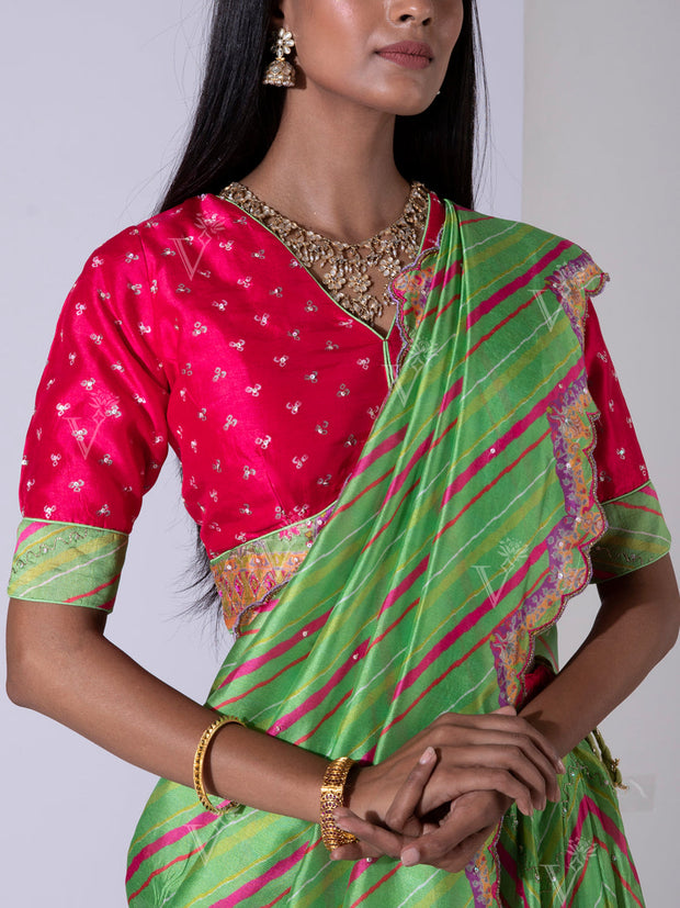 Light Green Vasansi Silk Lehenga