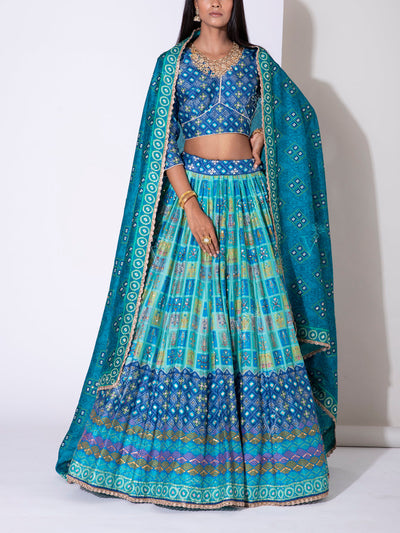 Light Green, Green, Sea Green,Lehenga , Lehenga Set,Beads, Sequin, Vasansi Silk,Silk,Ghagra Choli, Ghagra, DD45, MTO, B2