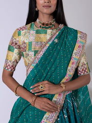 Teal Green Vasansi Silk Lehenga