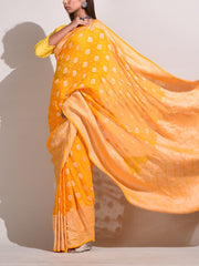 Yellow Georgette Saree