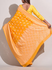 Yellow Georgette Saree