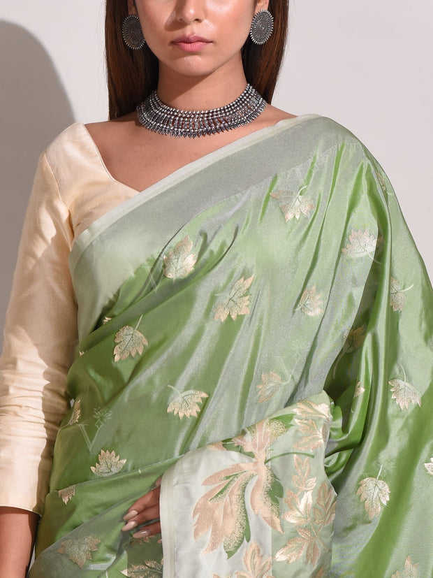 Green Banarasi Silk Saree