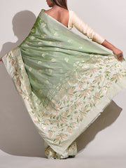 Green Banarasi Silk Saree