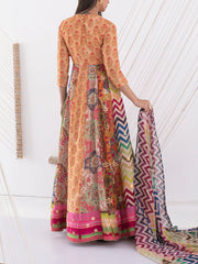 Multi Color Vasansi Silk Anarkali Gown