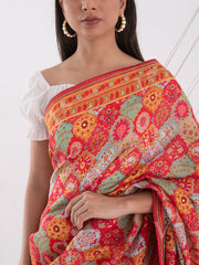 Multi Color Vasansi Silk Highlighted Saree