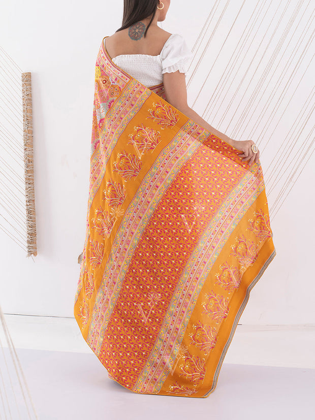 Multi Color Vasansi Silk Highlighted Saree