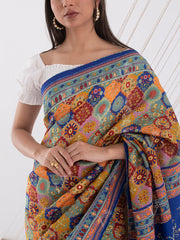 Blue Vasansi Silk Highlighted Saree