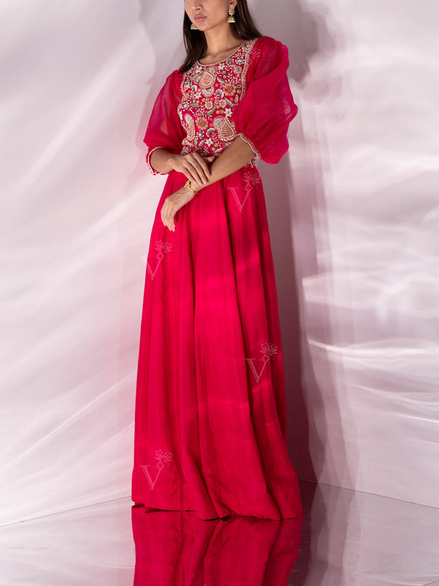 Pink Silk Gown