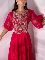 Pink Silk Gown