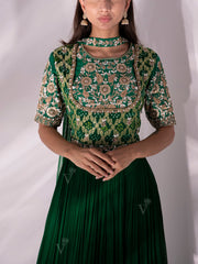 Green Georgette Gown