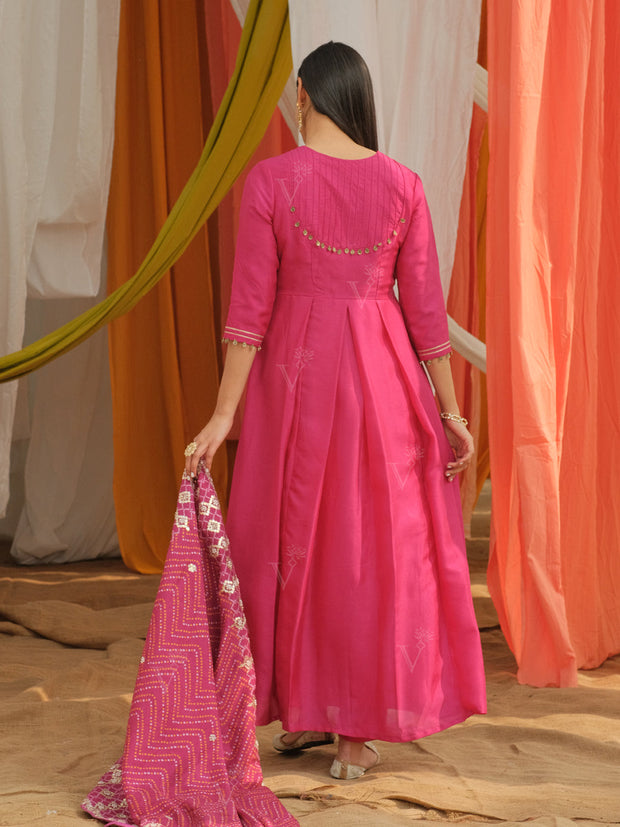 Pink Bemberg Silk Suit Set