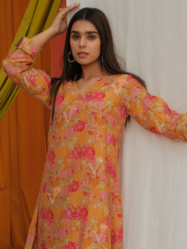 Orange Vasansi Silk Co-ord Set