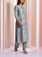 Ice Blue Vasansi Silk Kurta Set