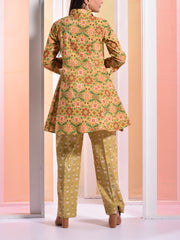 Yellow Printed Cotton Co ord Set