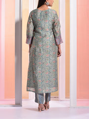 Grey Vasansi Silk Kurta Set