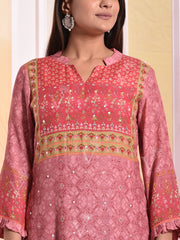 Dust Pink Vasansi Silk Suit Set