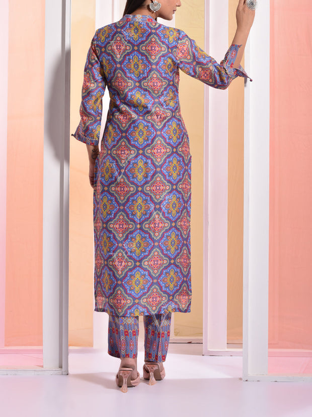 Blue Vasansi Silk Kurta Set